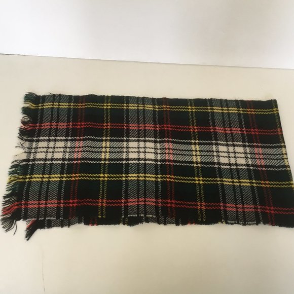 Vintage Scottish tartan plaid wide checkered pattern scarve scarf unisex - Picture 1 of 5
